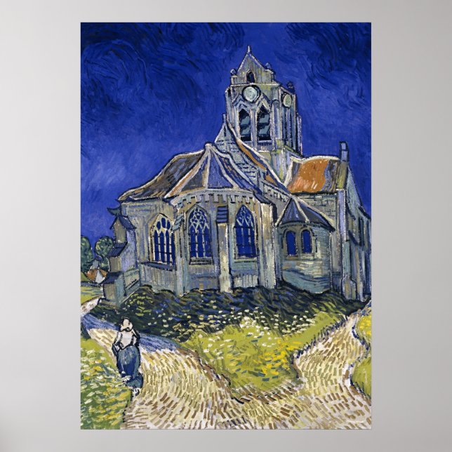Church in Auvers by Van Gogh Painting Art Poster (Front)