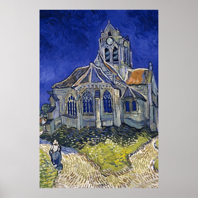 Church in Auvers by Van Gogh Painting Art Poster (Front)