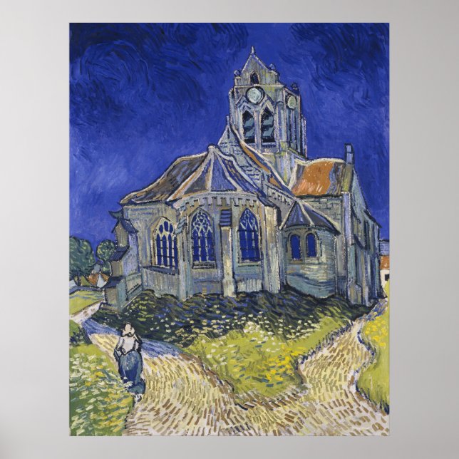 Church in Auvers-sur-Oise by Vincent Van Gogh Poster (Front)