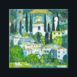 Church in Cassone Gustav Klimt Enclosure Card<br><div class="desc">Enclosure Cards featuring Gustav Klimt’s oil painting Church in Cassone (1913). A beautiful Italian church is surrounded with green trees on the shore of blue waters. A marvellous gift for Art Nouveau lovers and Austrian art enthusiasts!</div>