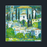 Church in Cassone Gustav Klimt Enclosure Card<br><div class="desc">Enclosure Cards featuring Gustav Klimt’s oil painting Church in Cassone (1913). A beautiful Italian church is surrounded with green trees on the shore of blue waters. A marvellous gift for Art Nouveau lovers and Austrian art enthusiasts!</div>