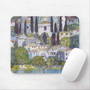 Church in Cassone, Gustav Klimt Mouse Mat