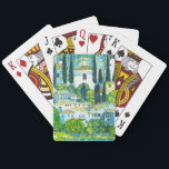 Church in Cassone Gustav Klimt Playing Cards<br><div class="desc">Playing Cards featuring Gustav Klimt’s oil painting Church in Cassone (1913). A beautiful Italian church is surrounded with green trees on the shore of blue waters. A marvellous gift for Art Nouveau lovers and Austrian art enthusiasts!</div>