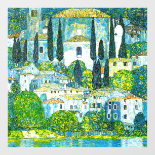 Church in Cassone Gustav Klimt Window Cling