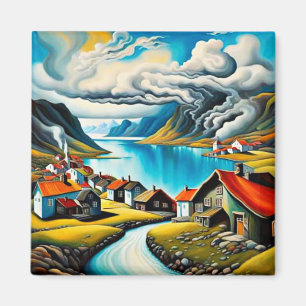Church in fjord3 magnet