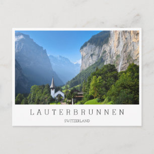 Church in Lauterbrunnen valley, Switzerland Postcard