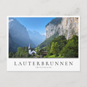 Church in Lauterbrunnen valley, Switzerland Postcard
