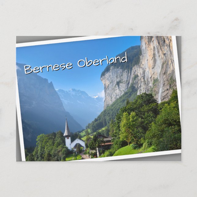 Church in Lauterbrunnen valley, Switzerland Postcard (Front)