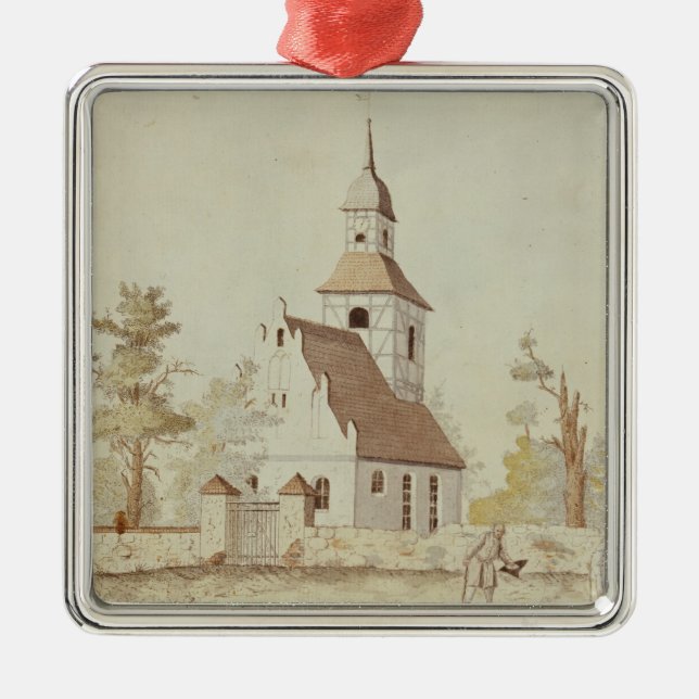 Church in Pankow, Berlin Metal Tree Decoration (Front)