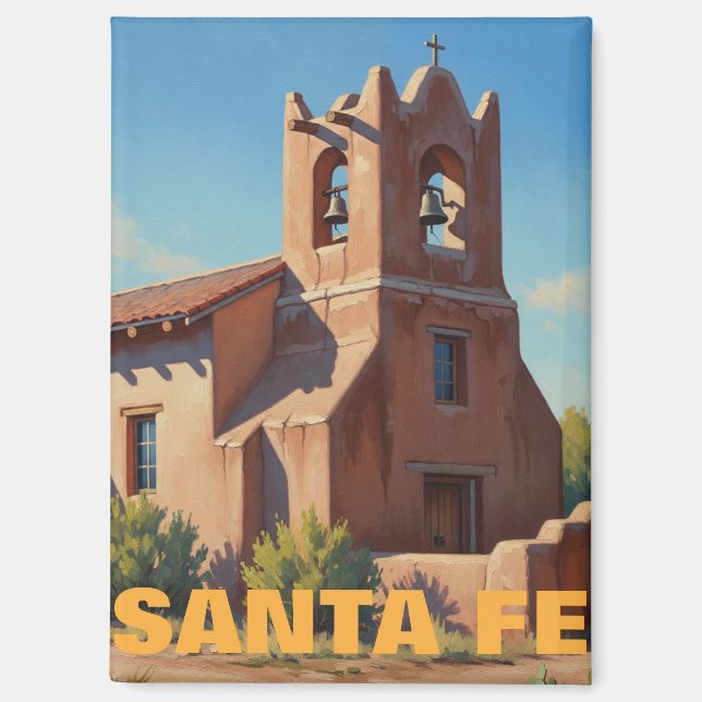 Church in Santa Fe New Mexico Magnet (Front)