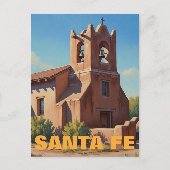 Church in Santa Fe New Mexico Postcard (Front)