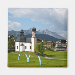 Church in Seefeld, Austria magnet