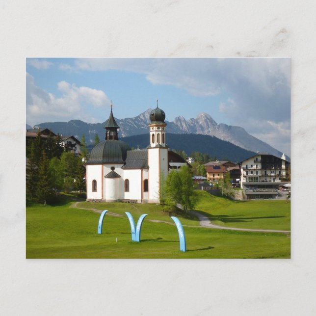 Church in Seefeld, Austria postcard (Front)
