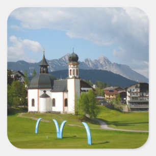 Church in Seefeld, Austria sticker