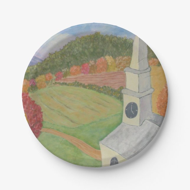 Church In The Country Paper Plate (Front)