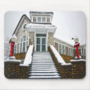 Church in the Snow Mouse Mat
