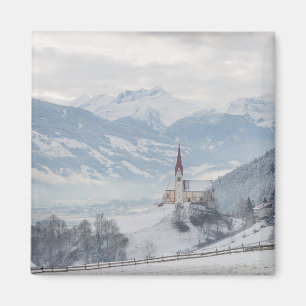 Church in Zillertal in winter magnet