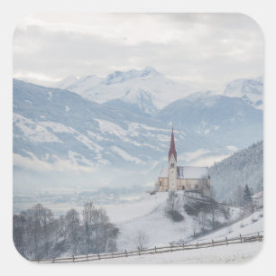 Church in Zillertal in winter photo sticker
