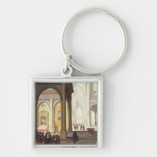Church Interior Key Ring