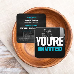 Church Invitation Calling Card Template