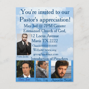 Church invitation personalise