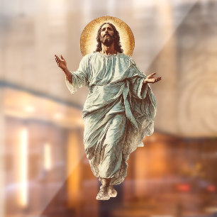 Church Jesus Christ Religious Art Window Cling