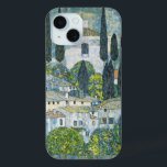 Church (Kirche) in Cassone by Gustav Klimt iPhone 15 Case<br><div class="desc">Church in Cassone - Landscape with Cypresses (aka Kirche in Cassone - Landschaft mit Zypressen) (1913) by Gustav Klimt is a vintage Victorian Era Symbolism fine art painting featuring a church in the town of Cassone with surrounding stone buildings and cypress trees on the edge of Lake Garda in Italy....</div>
