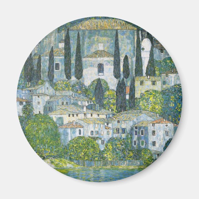 Church (Kirche) in Cassone by Gustav Klimt Magnet (Front)