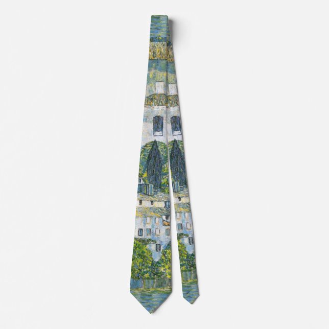 Church (Kirche) in Cassone by Gustav Klimt Tie (Front)