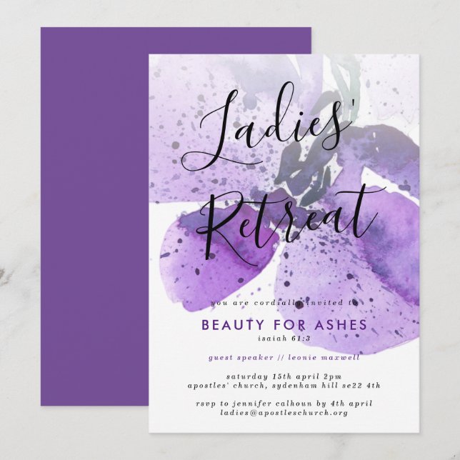 Church Ladies Retreat/Conference/Event Invitation (Front/Back)