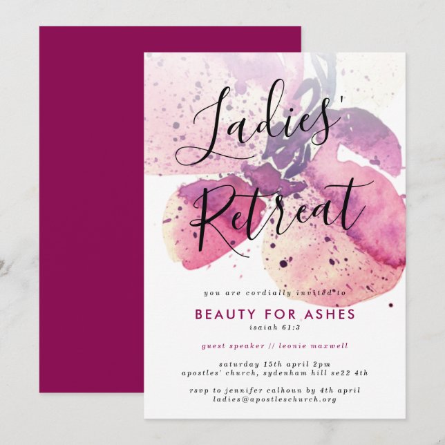 Church Ladies Retreat/Conference/Event Invitation (Front/Back)