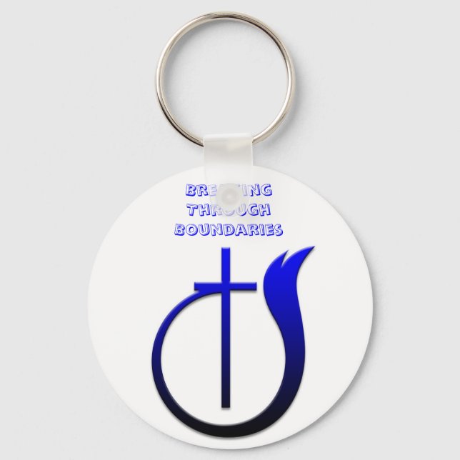church logo, Breaking Through Boundaries Key Ring (Front)