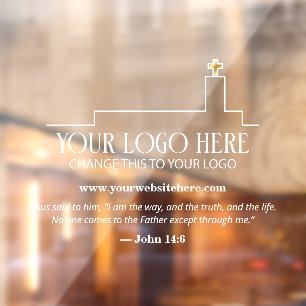 Church Logo Website & Custom Bible Quote Window Cling