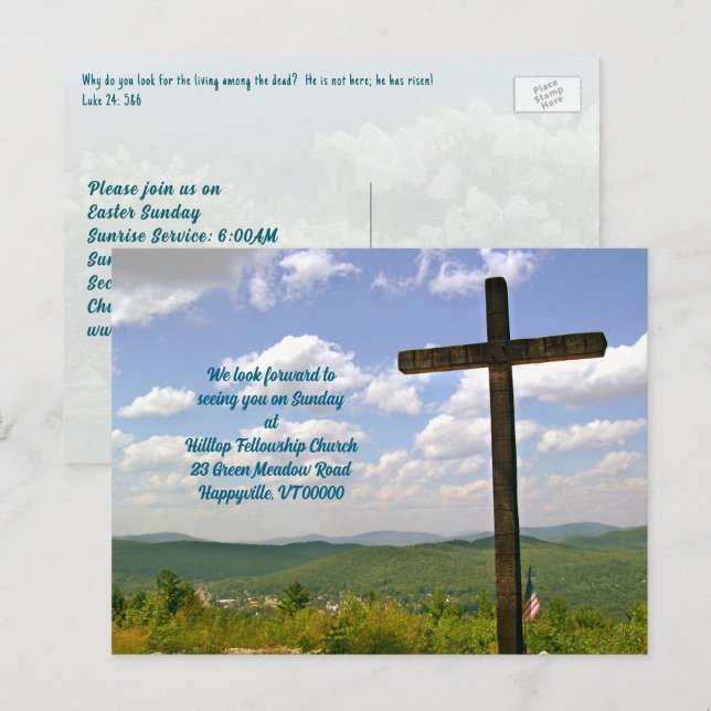 Church Mailer Easter Service Invitation (Front/Back)