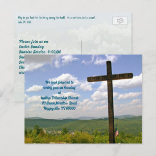 Church Mailer Easter Service Invitation Postcard
