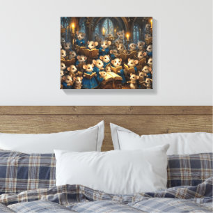 Church Mouse Choir  Canvas Print