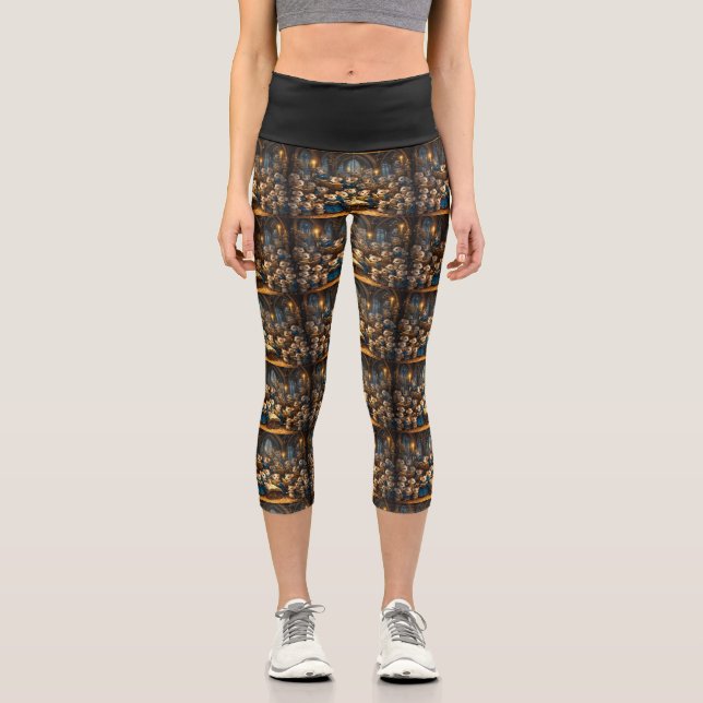 Church Mouse Choir  Capri Leggings (Front)