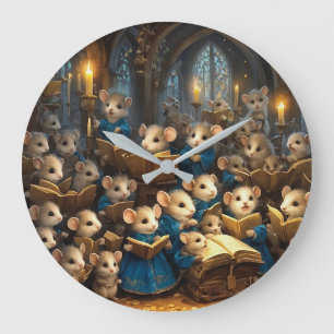 Church Mouse Choir Large Clock