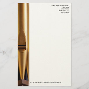 Church musician letterhead with pipe