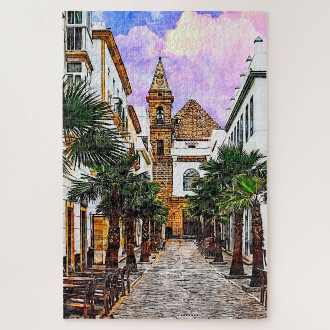 Church Nuestra Senora de la Palma. Cadiz, Spain. Jigsaw Puzzle (Vertical)