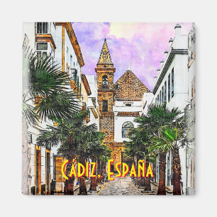 Church Nuestra Senora de la Palma. Cadiz, Spain. Magnet