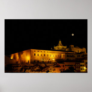 Church of Carmen at night - Mahon, Menorca, Spain Poster