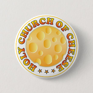 Church Of Cheese R 6 Cm Round Badge
