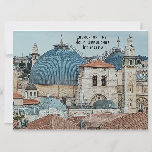 Church of Holy Sepulchre, Jerusalem, Holiday Card (Front)