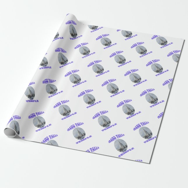 Church of Jesus Christ of Latter Day Saints Temple Wrapping Paper (Unrolled)