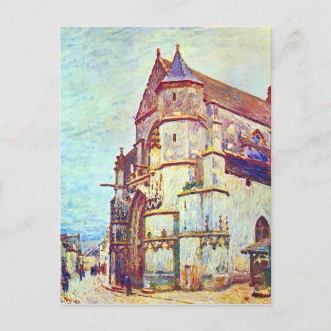 Church of Moret, After the Rain by Alfred Sisley Postcard (Front)