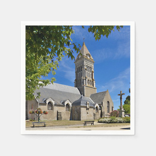 Church of Noirmoutier en l’Ile in France  Napkin (Front)