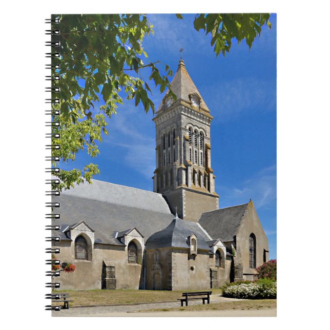Church of Noirmoutier en l’Ile in France  Notebook (Front)