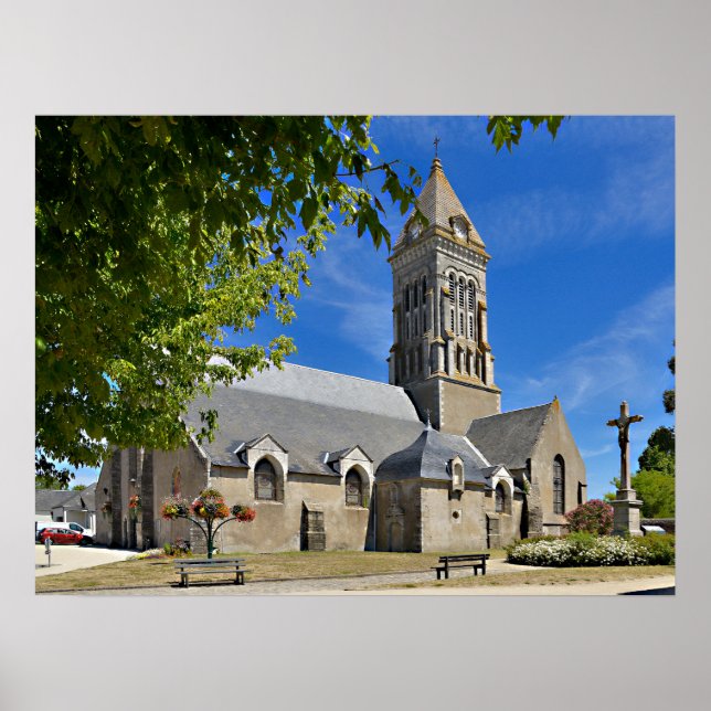 Church of Noirmoutier en l’Ile in France  Poster (Front)