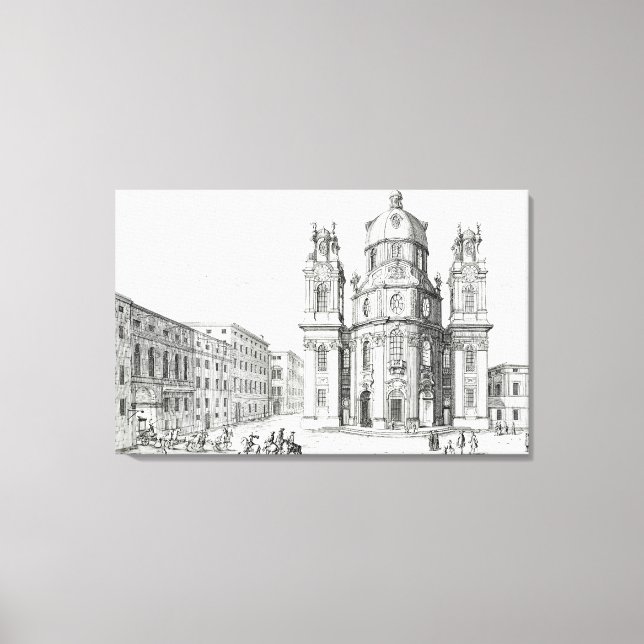 Church of Notre Dame, Salzburg, Austria, from 'Ent Canvas Print (Front)